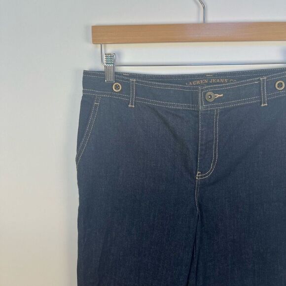 Ralph Lauren Premium Denim Wide Leg Jeans Dark Wash Women’s 8 - Picture 3 of 10